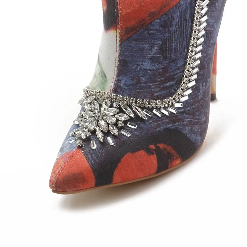Abstract Over the Knee Boot
