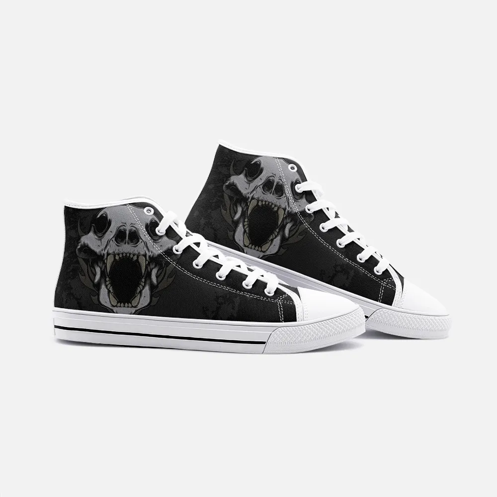 Animal Skull Unisex High Top Canvas Shoes