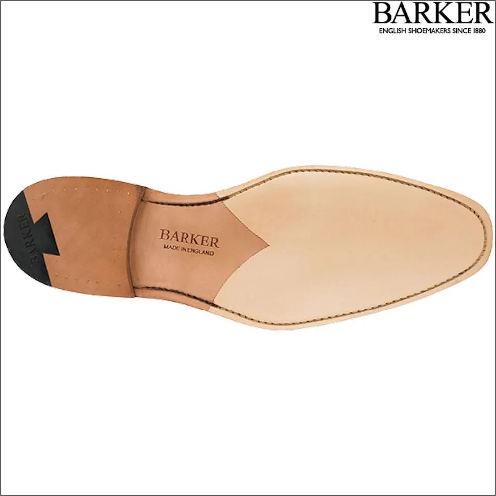 Barker Jackson Cedar Calf/Blue Tweed Wingtip Derby@