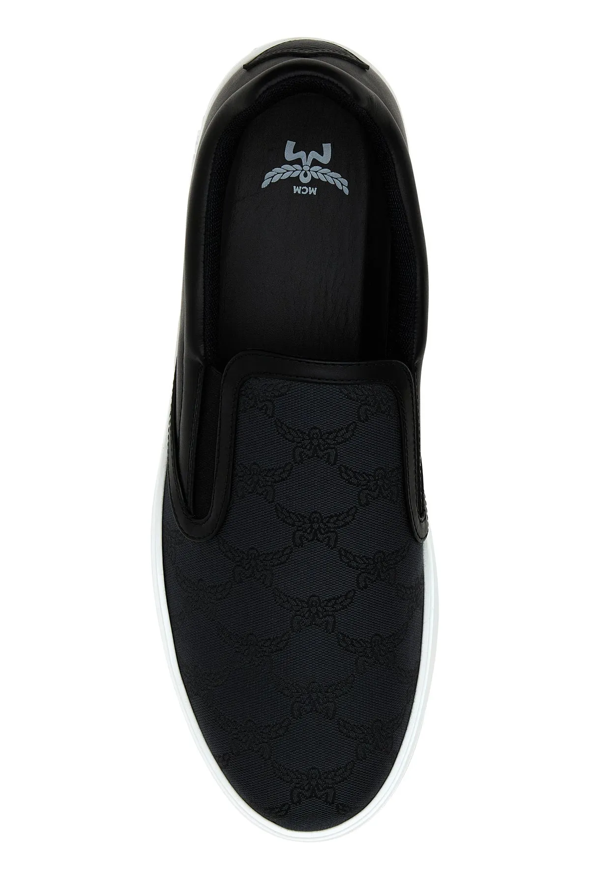 Black canvas and leather Neo Terrain slip ons