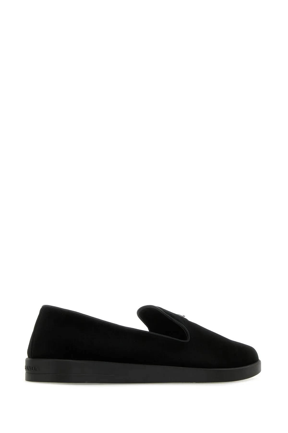 Black velvet slip ons