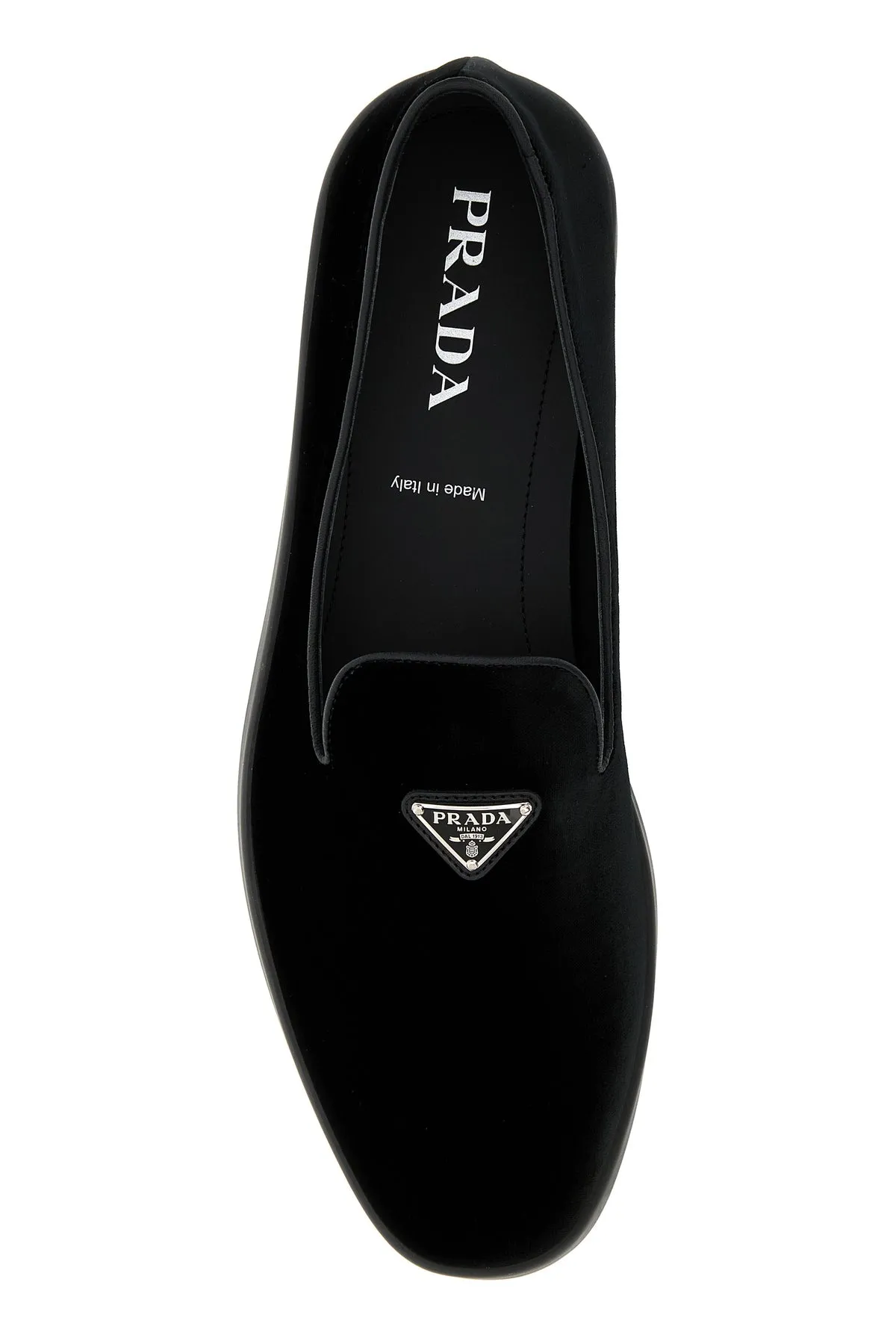 Black velvet slip ons