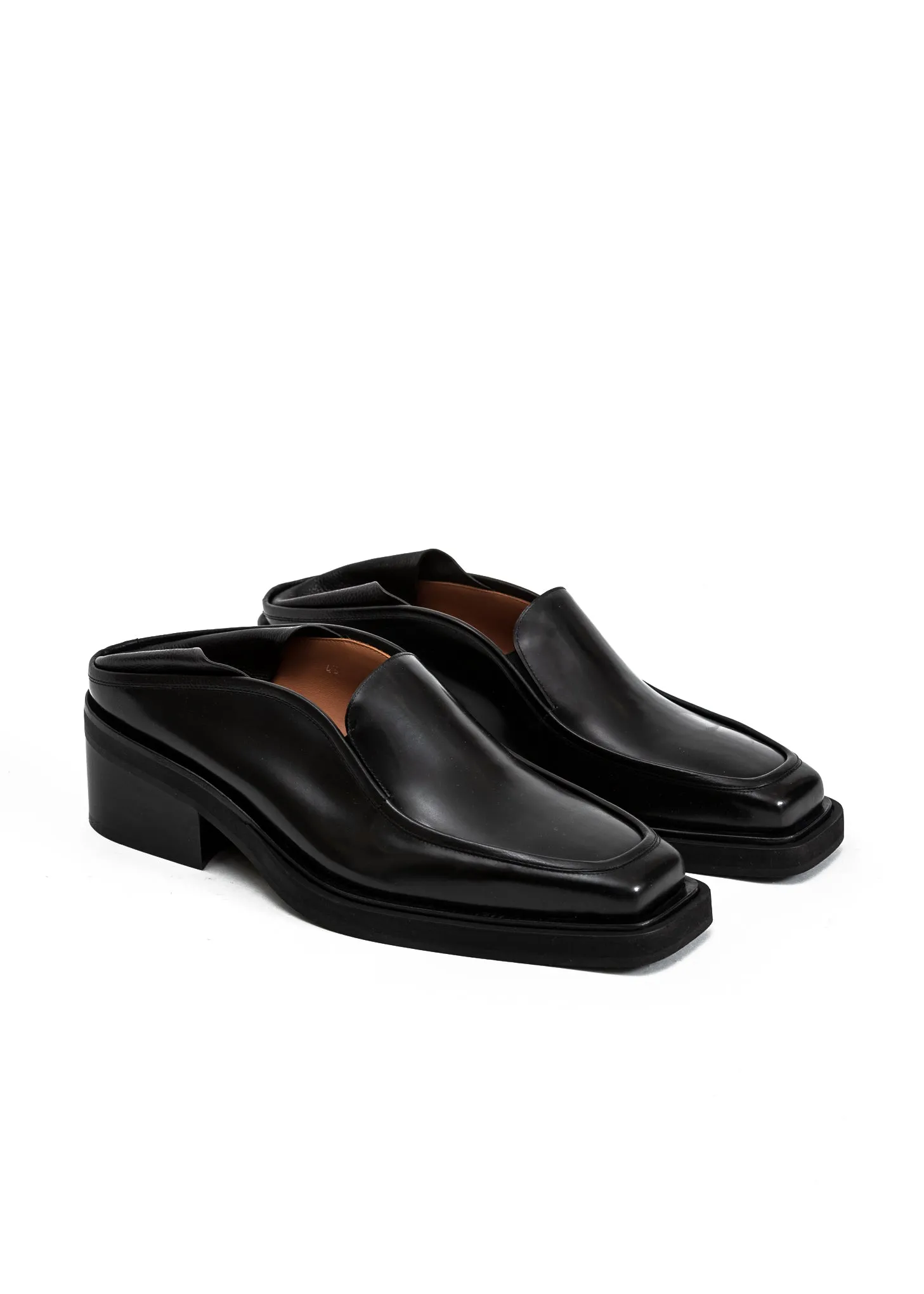 Black Wide Platform Loafers
