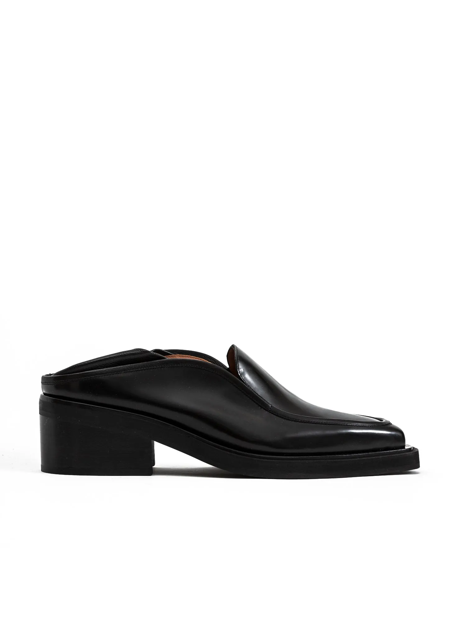 Black Wide Platform Loafers