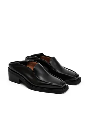 Black Wide Platform Loafers