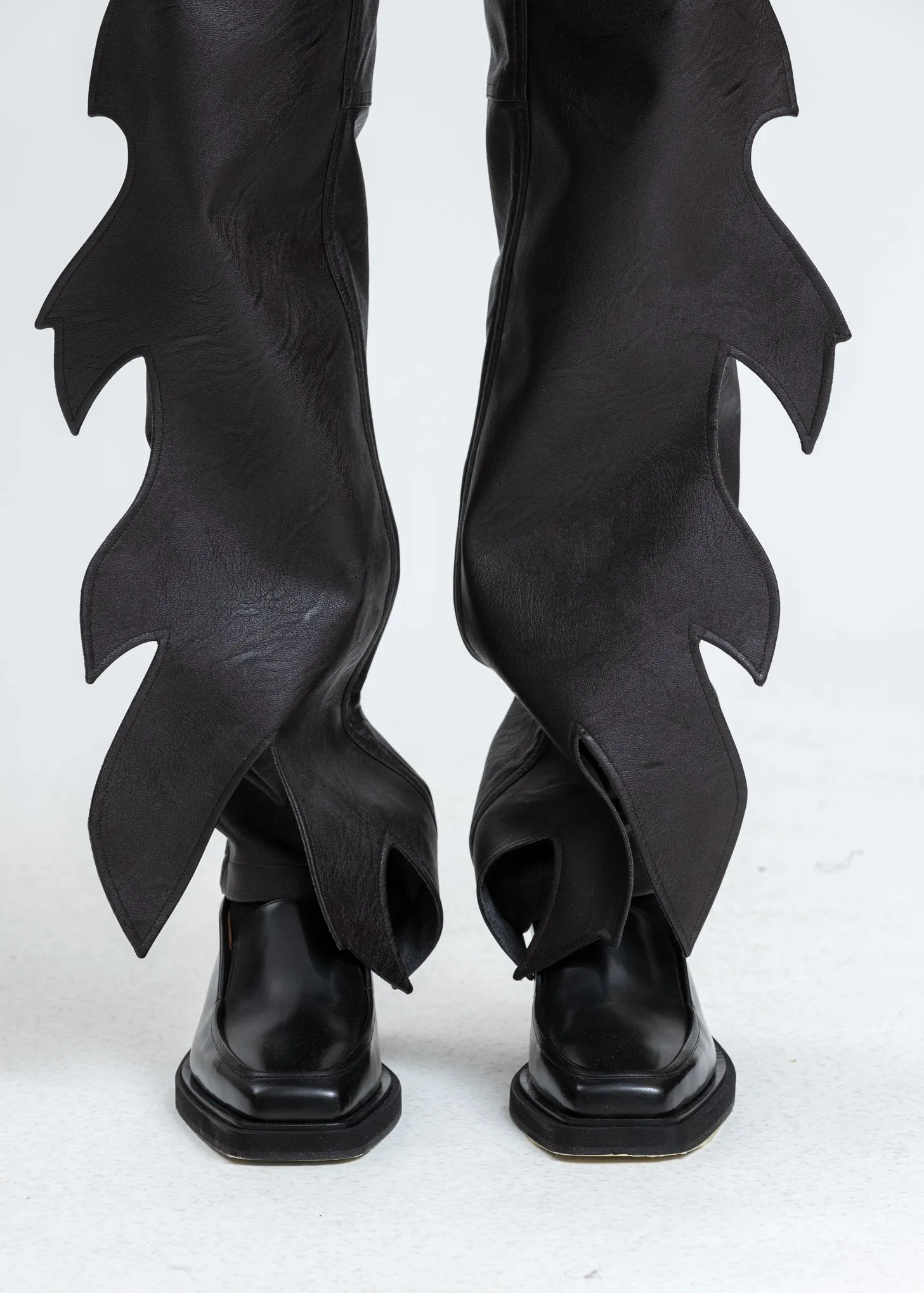 Black Wide Platform Loafers