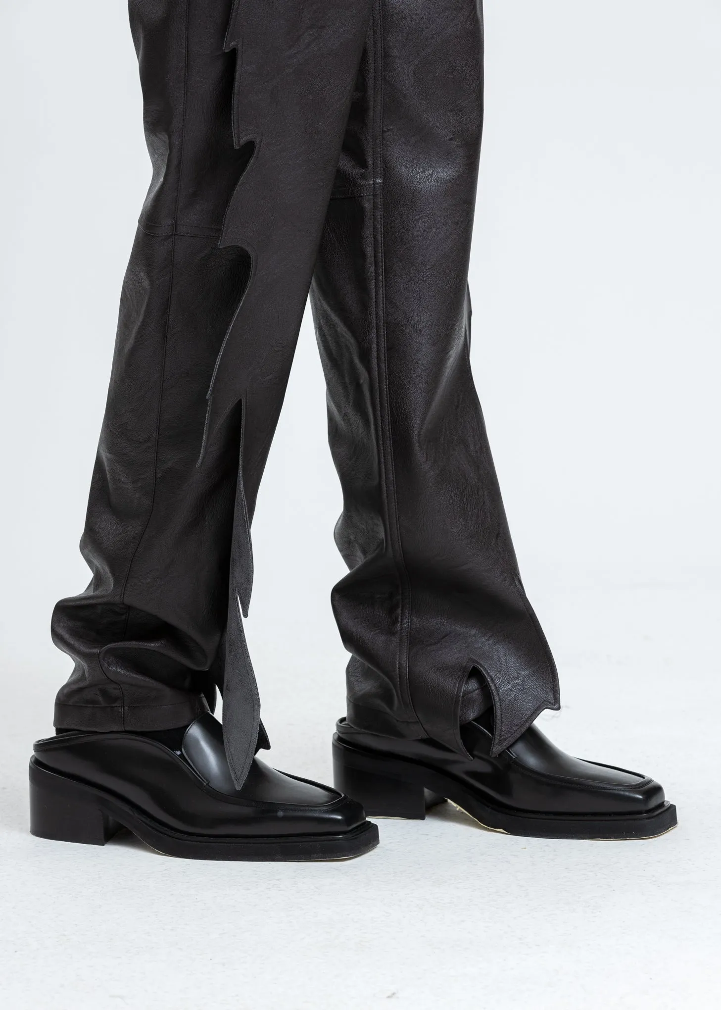 Black Wide Platform Loafers