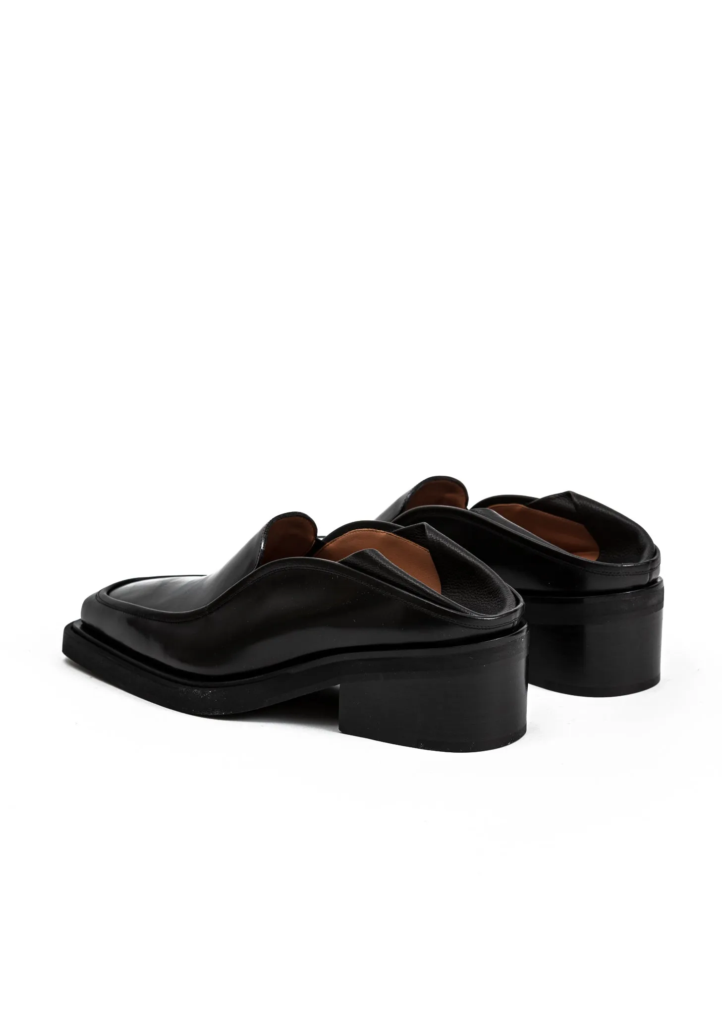 Black Wide Platform Loafers