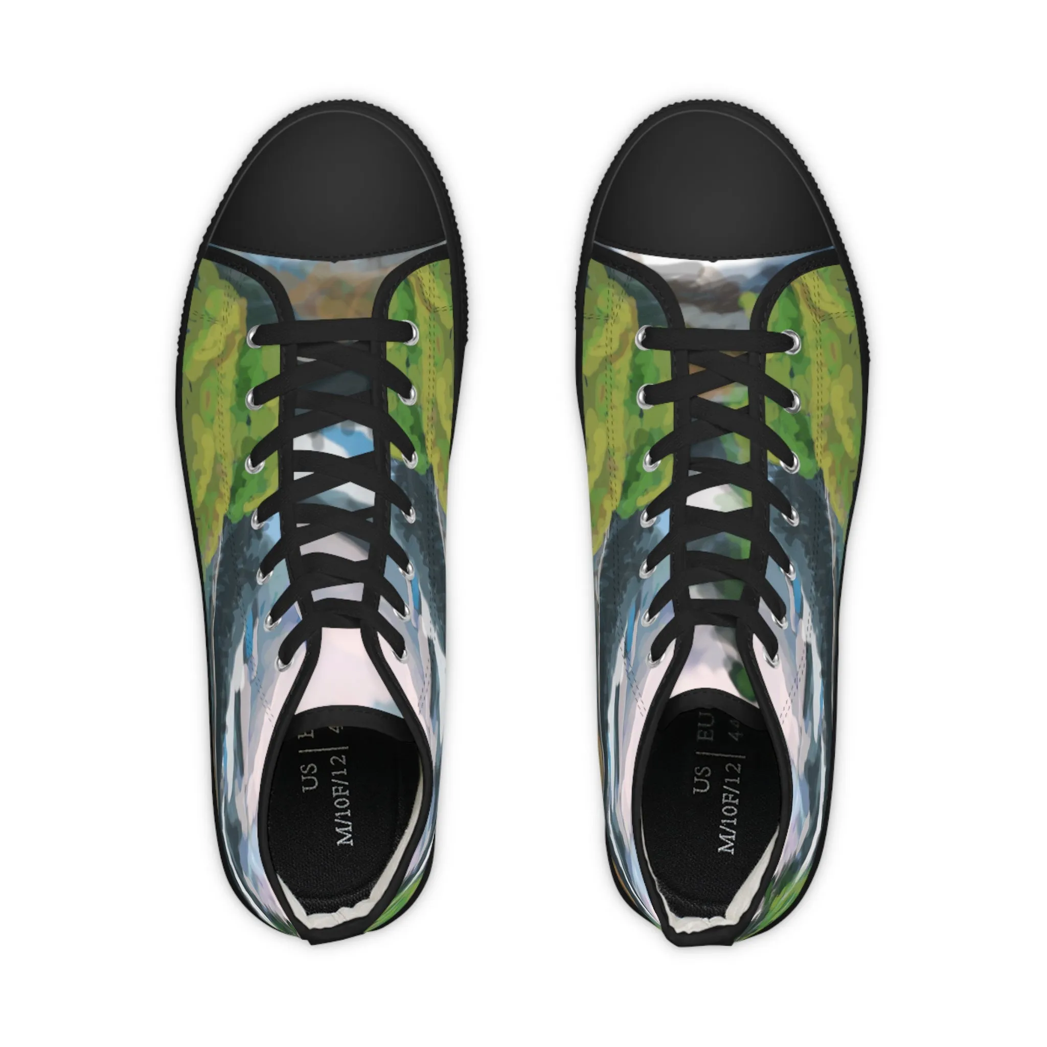 Bob Ross Inspired Landscape Painting High Tops