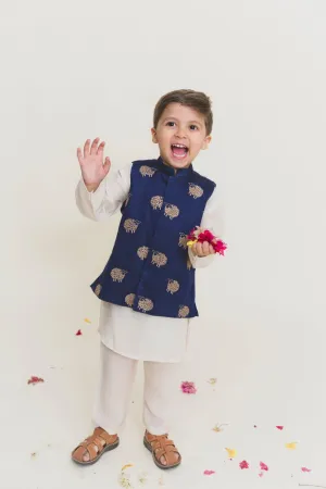 Boys Kurta Pant Jacket Set