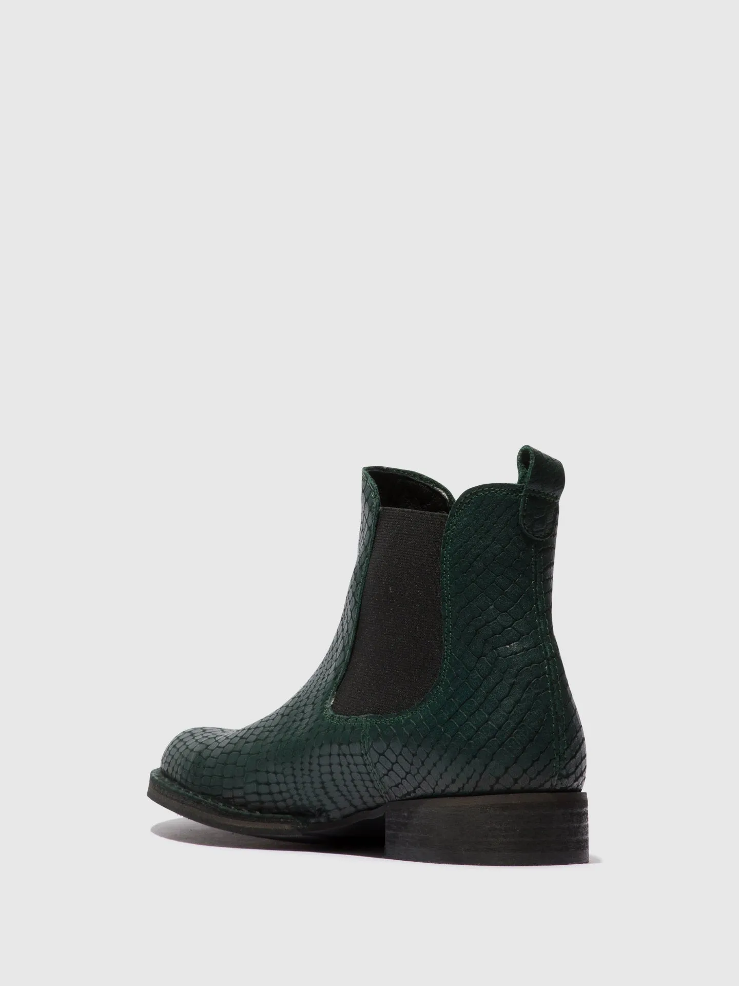 Chelsea Ankle Boots RINO046FLY CROCO GREEN FOREST