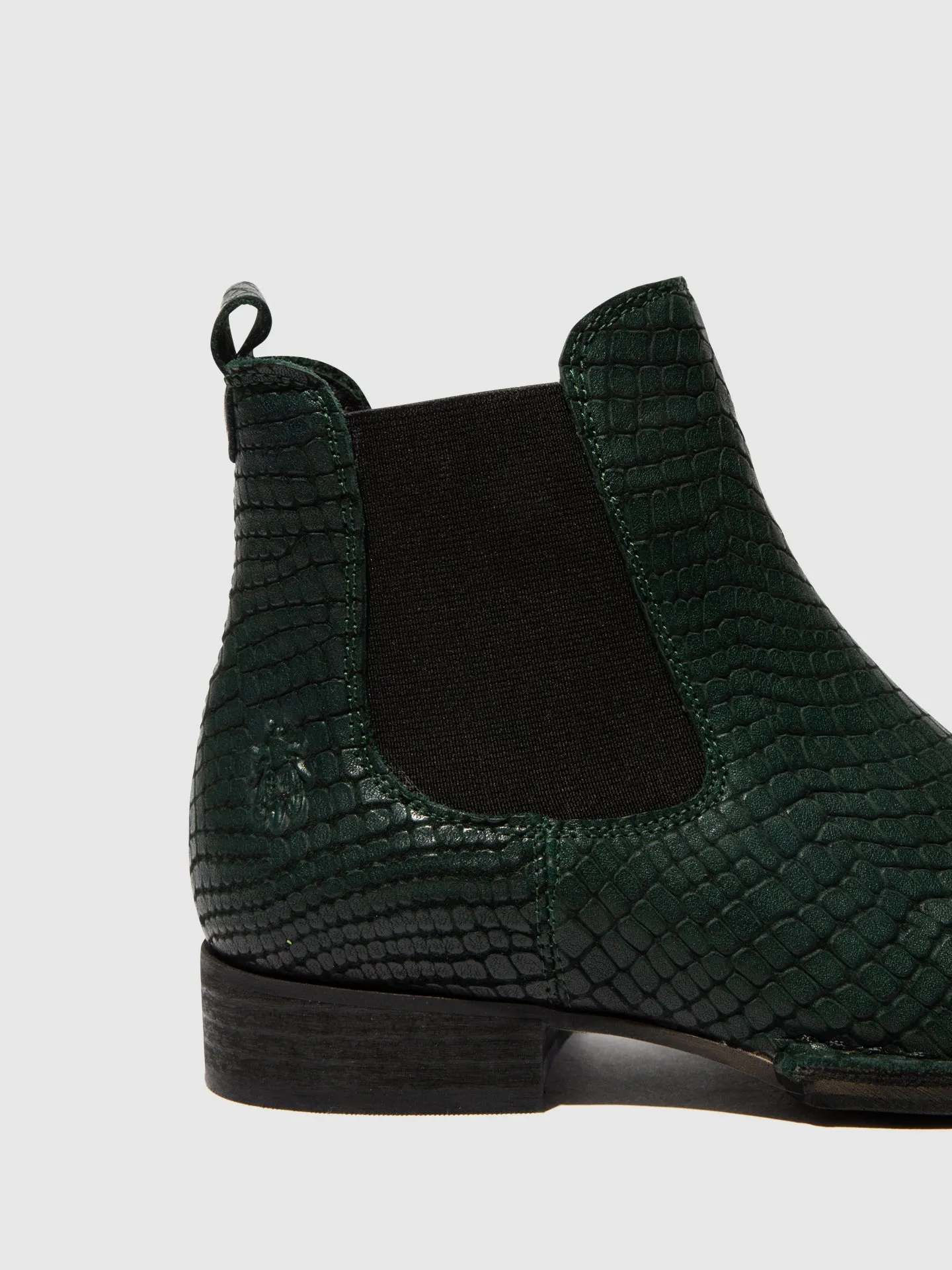 Chelsea Ankle Boots RINO046FLY CROCO GREEN FOREST