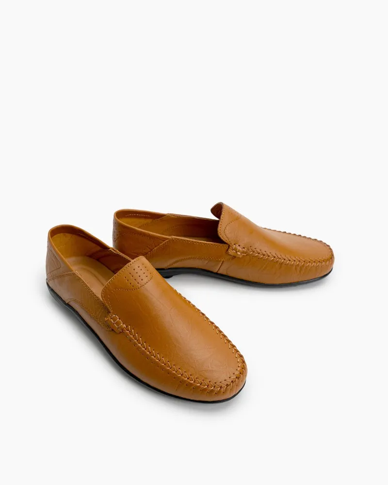 (Clean Up) Men's Premium Genuine Leather Slip On Driving Loafers