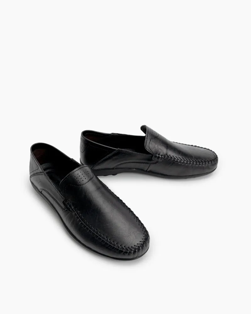 (Clean Up) Men's Premium Genuine Leather Slip On Driving Loafers