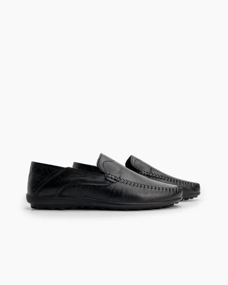 (Clean Up) Men's Premium Genuine Leather Slip On Driving Loafers