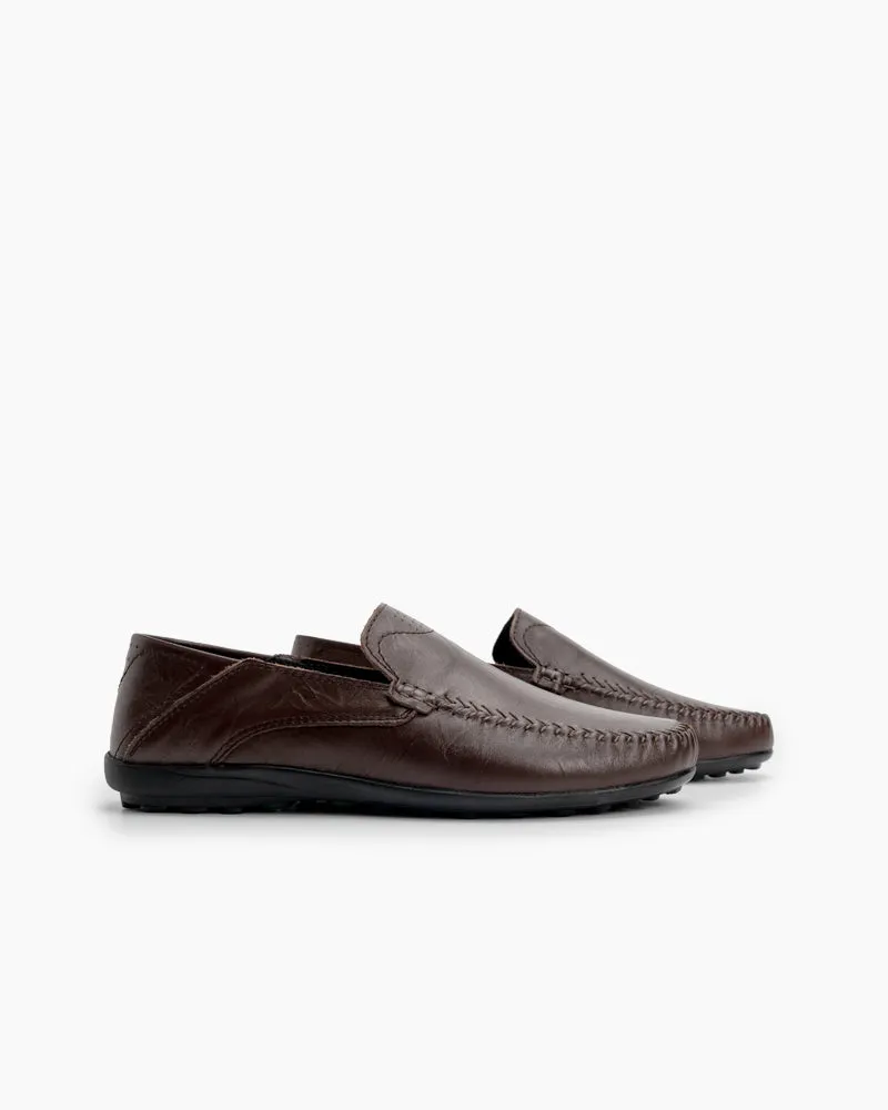 (Clean Up) Men's Premium Genuine Leather Slip On Driving Loafers