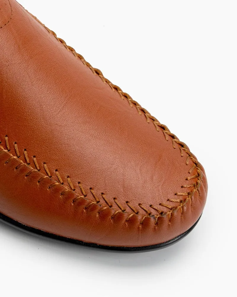 (Clean Up) Men's Premium Genuine Leather Slip On Driving Loafers