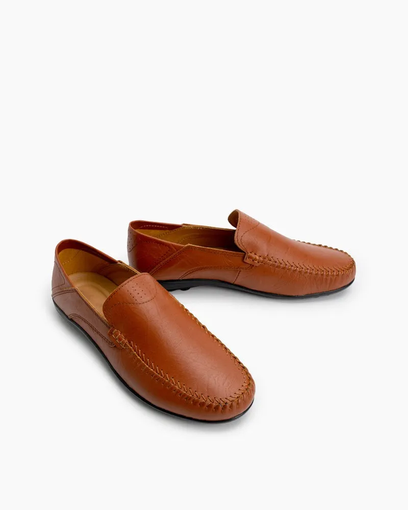 (Clean Up) Men's Premium Genuine Leather Slip On Driving Loafers