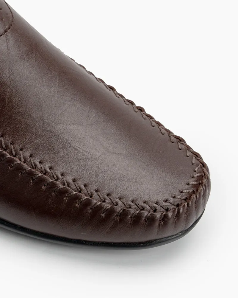 (Clean Up) Men's Premium Genuine Leather Slip On Driving Loafers