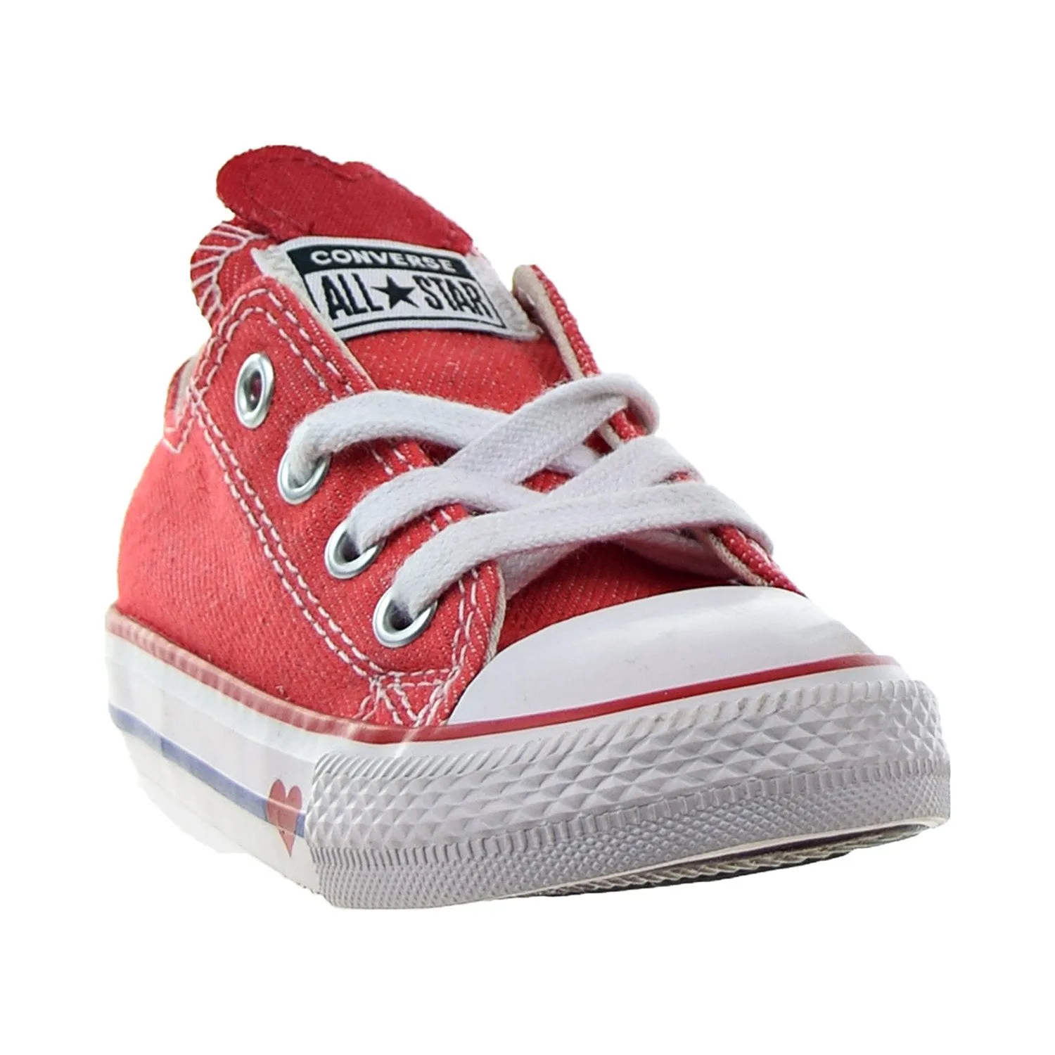 Converse Chuck Taylor All Star Ox Denim Love Toddlers' Shoes Sedona Red-Blue