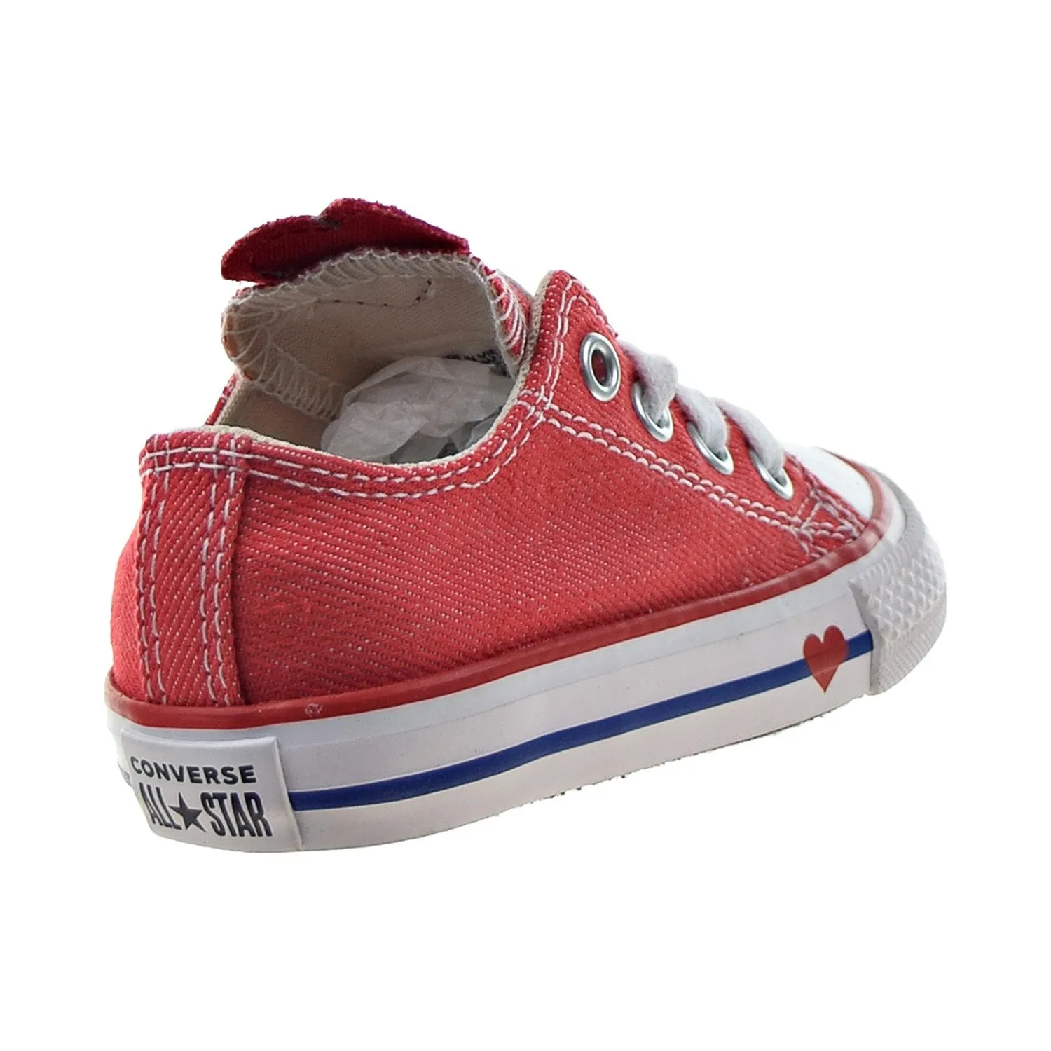 Converse Chuck Taylor All Star Ox Denim Love Toddlers' Shoes Sedona Red-Blue