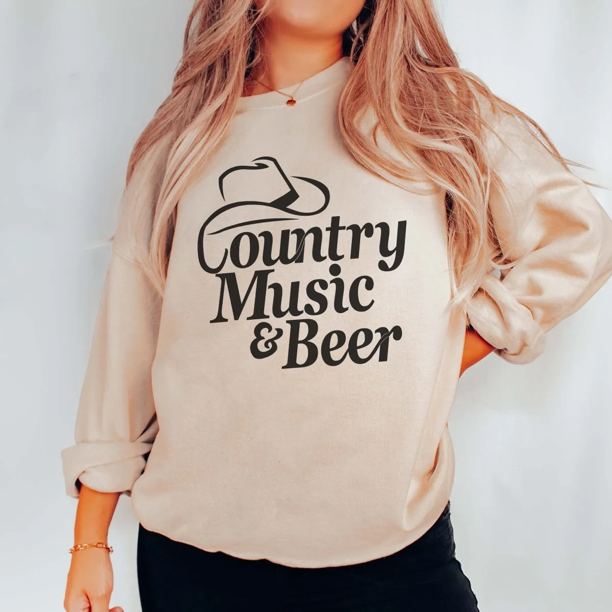 Country Music & Beer Wholesale Sweatshirt - Fast Shipping