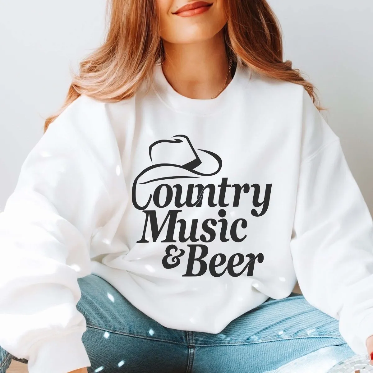 Country Music & Beer Wholesale Sweatshirt - Fast Shipping