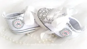 Crystal Rhinestone & Pearl High Tops