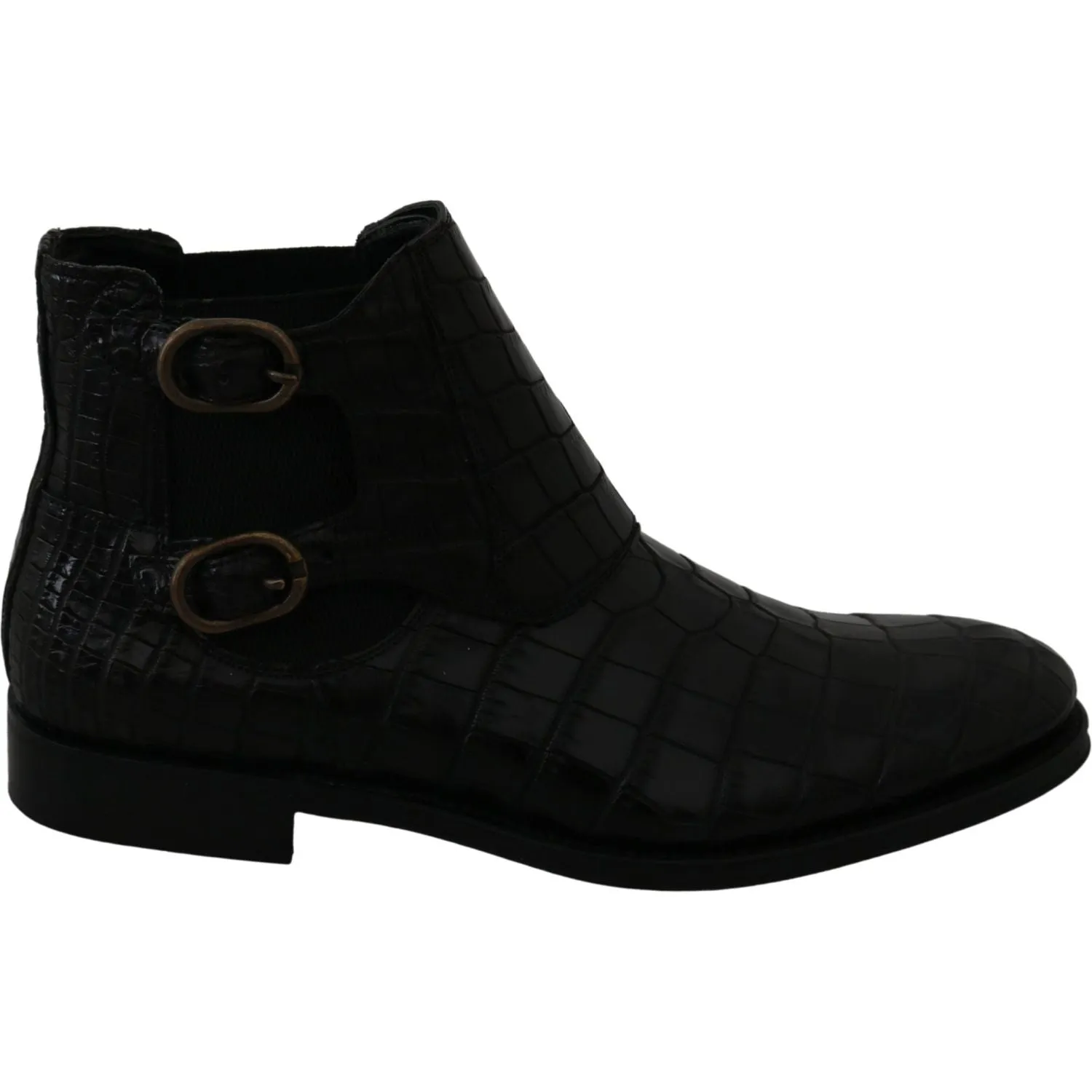 Dolce & Gabbana Elegant Derby Brogue Boots in Exotic Leather