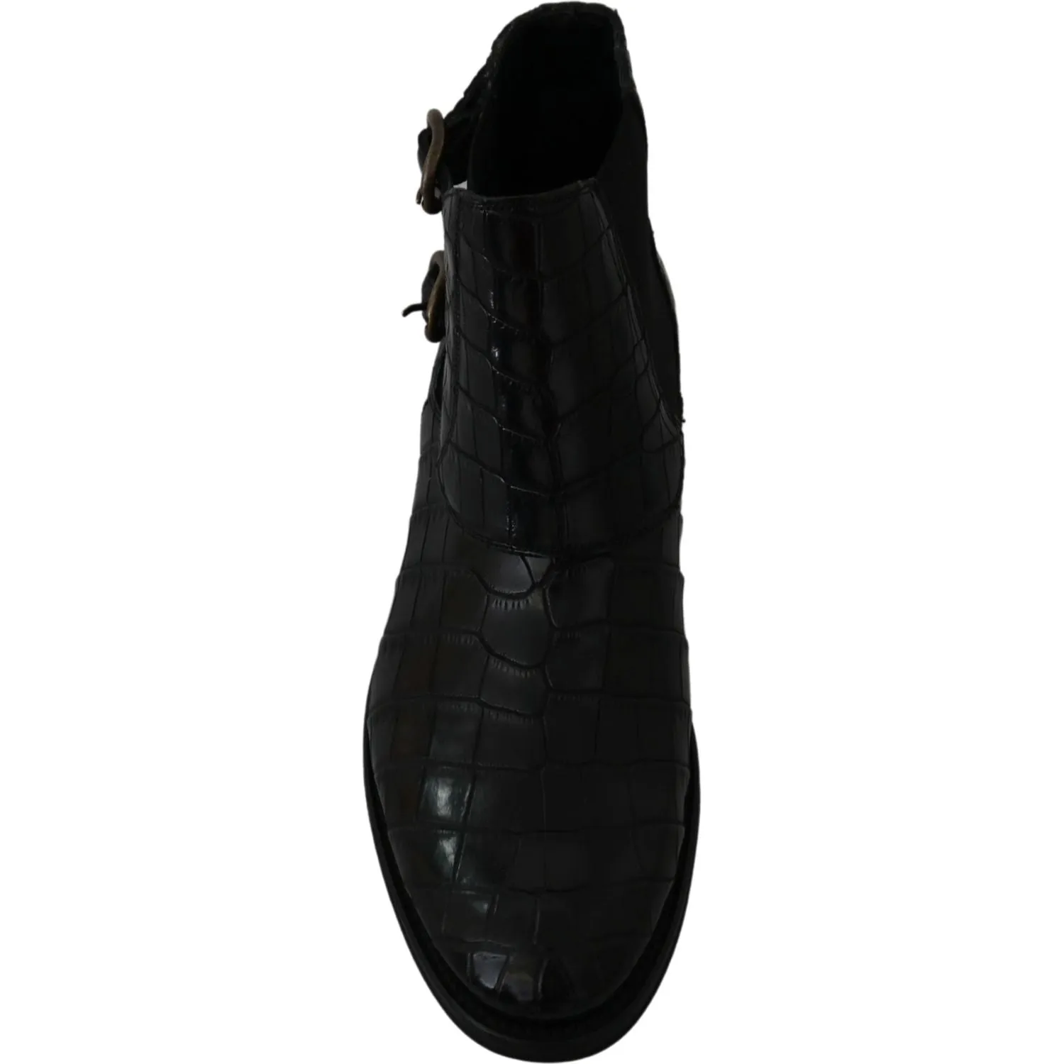 Dolce & Gabbana Elegant Derby Brogue Boots in Exotic Leather