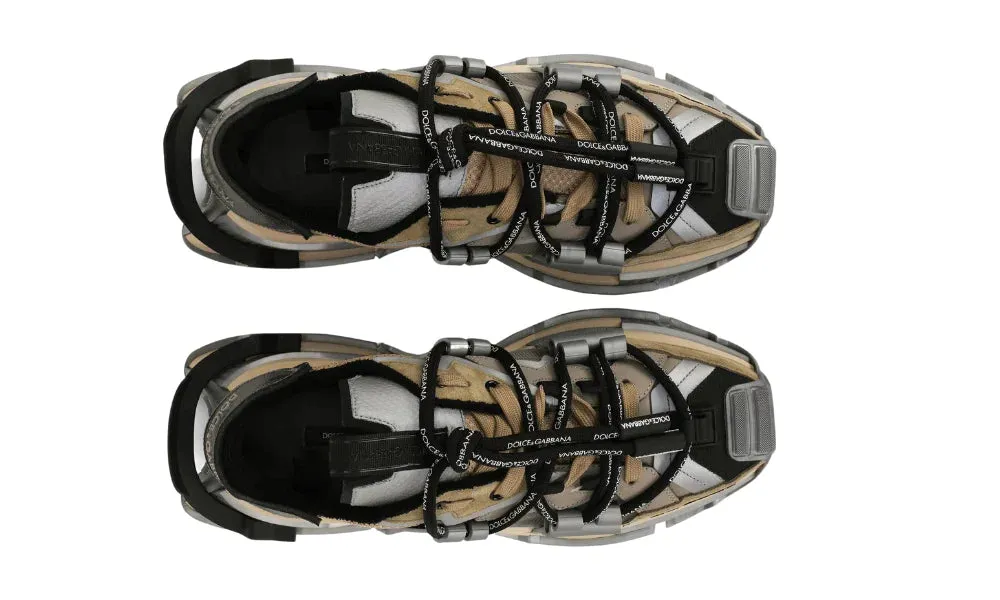 DOLCE & GABBANA Mixed-Materials Space Sneakers