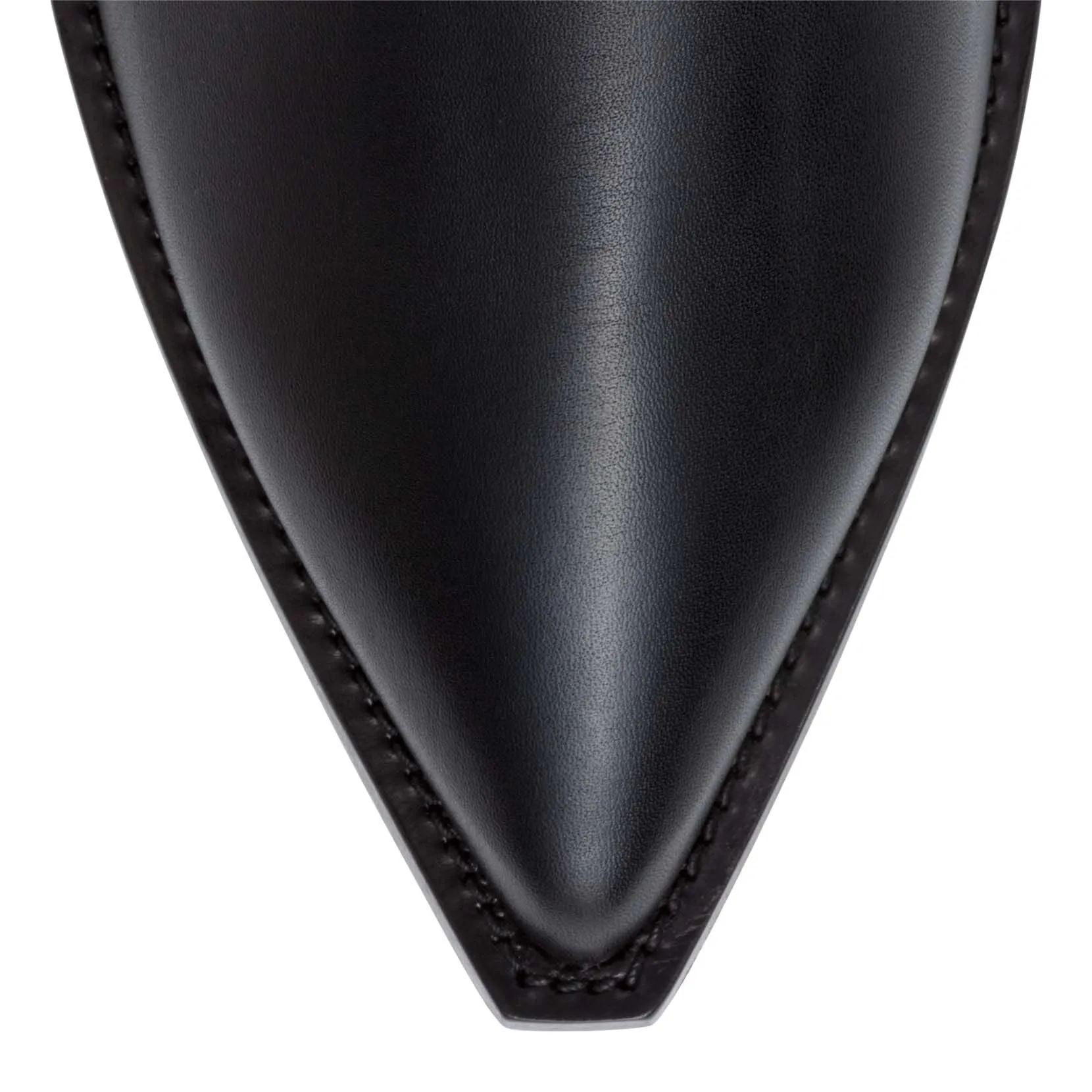 Elegant black leather ankle boots