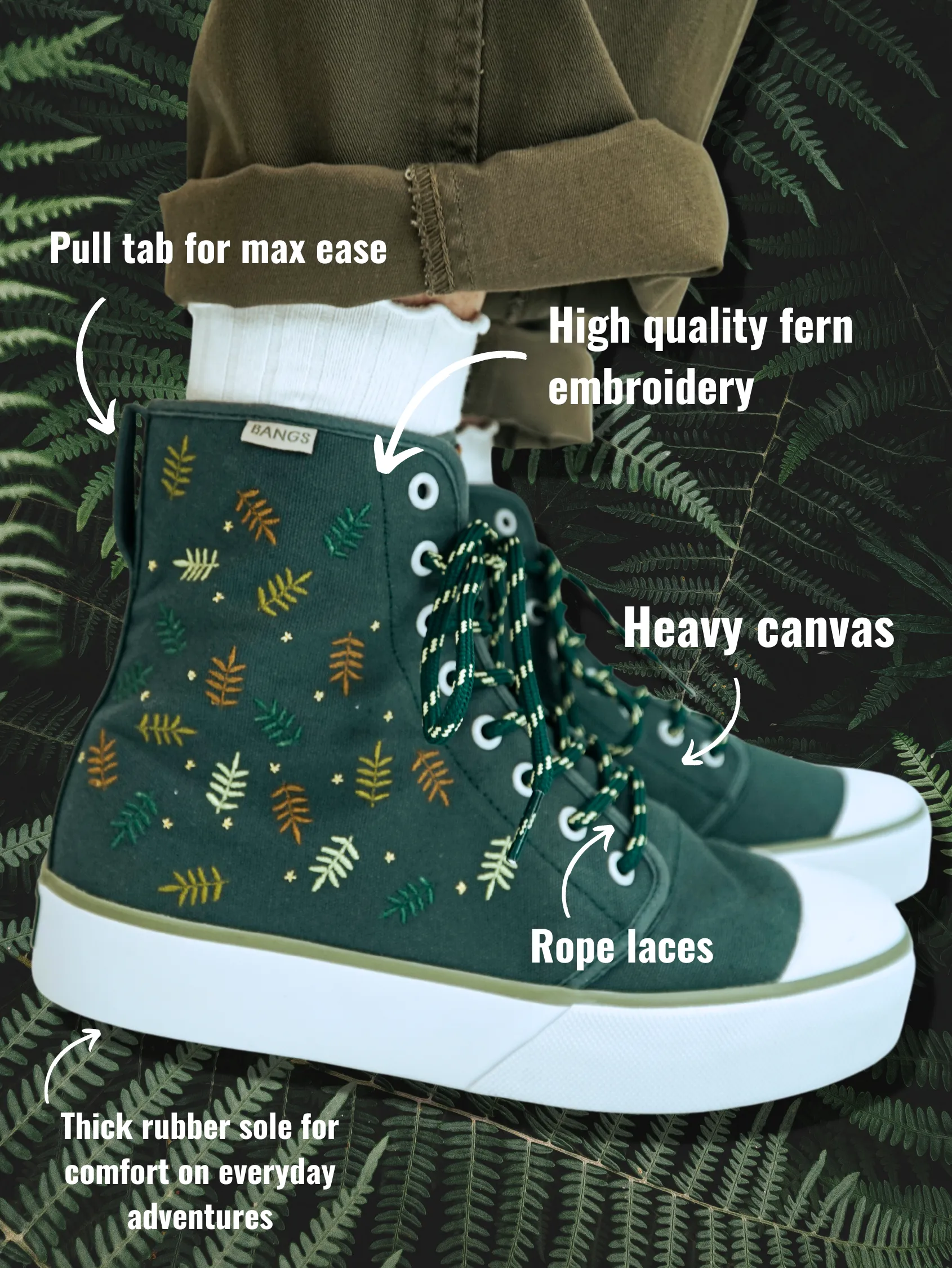 Forest Fern Platform High Top