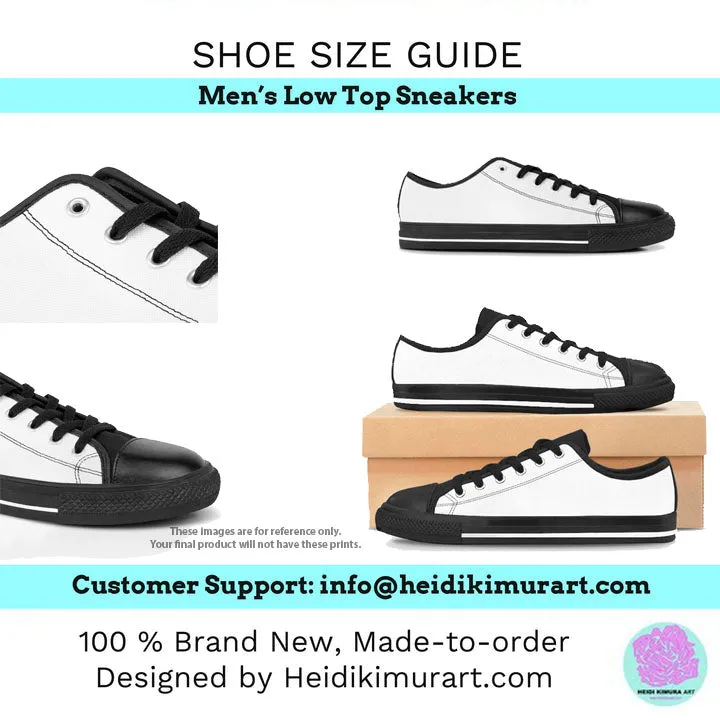 Graphite Grey Men's Low Top Sneakers, Solid Color Modern Minimalist Best Men's Low Top Sneakers (US Size: 5-14)