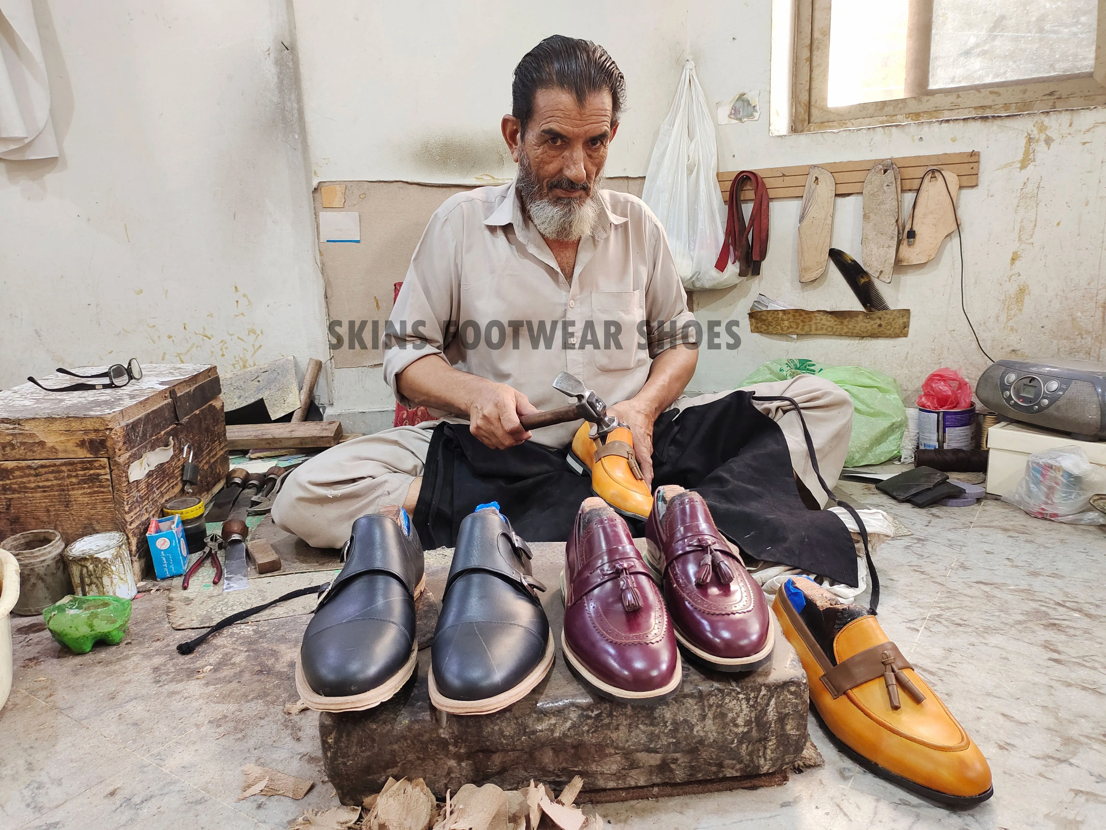 Handmade Two shoes with matching belt