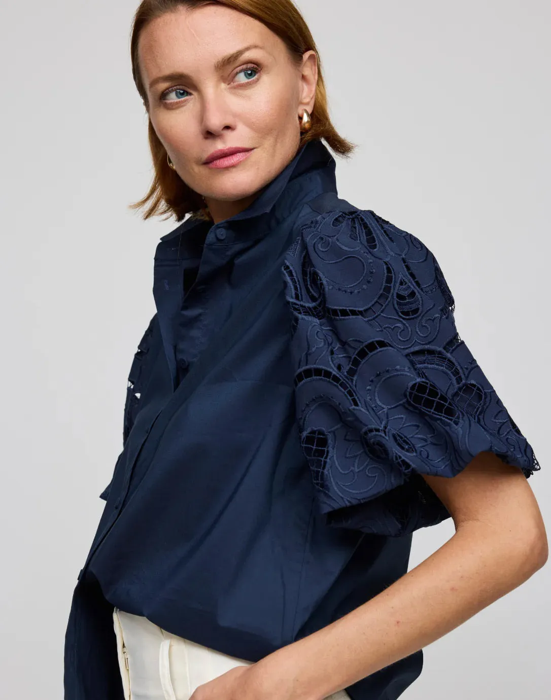 HINSON WU - ANGELINA ELBOW SLEEVE BLOUSE