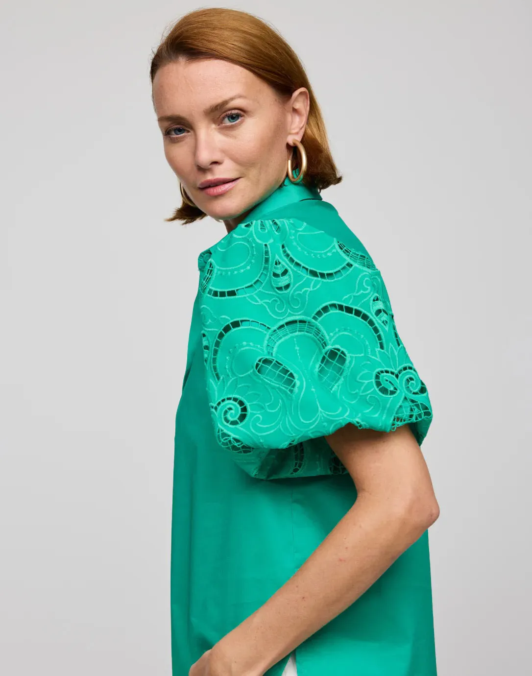 HINSON WU - ANGELINA ELBOW SLEEVE BLOUSE