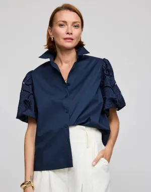 HINSON WU - ANGELINA ELBOW SLEEVE BLOUSE