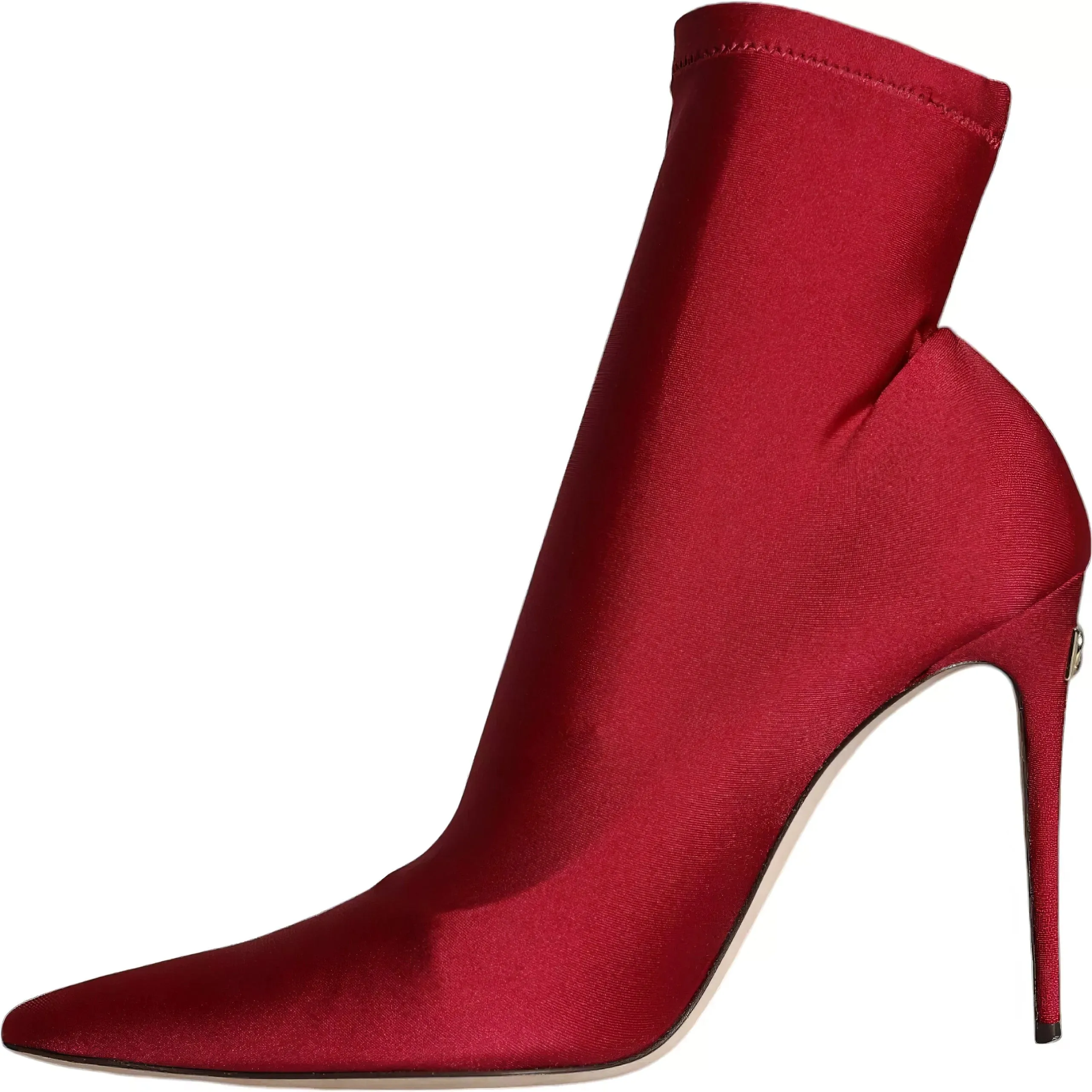 Jersey Ankle Boots In Red