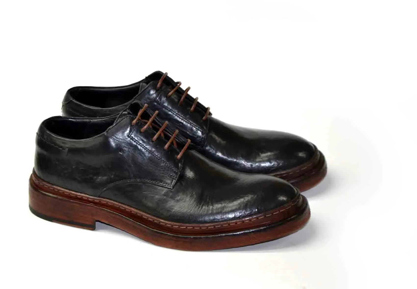 LAST PAIR 47- SAM BLACK DERBY SHOES