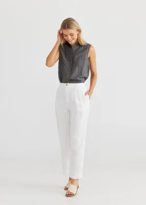 Mandalay Pants - White Linen