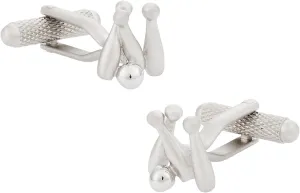 Men's Ten Pin Bowling Cufflinks Bowler Cuff Links with Travel Presentation Idea Box