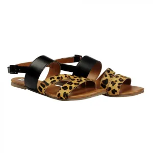 Myra Ladies Cross Over Strap Slip On Flats Sandals S-2996
