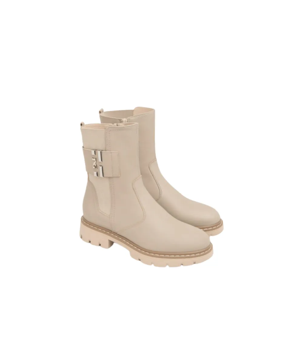 NERO GIARDINI ANKLE BOOTS IN NUDE