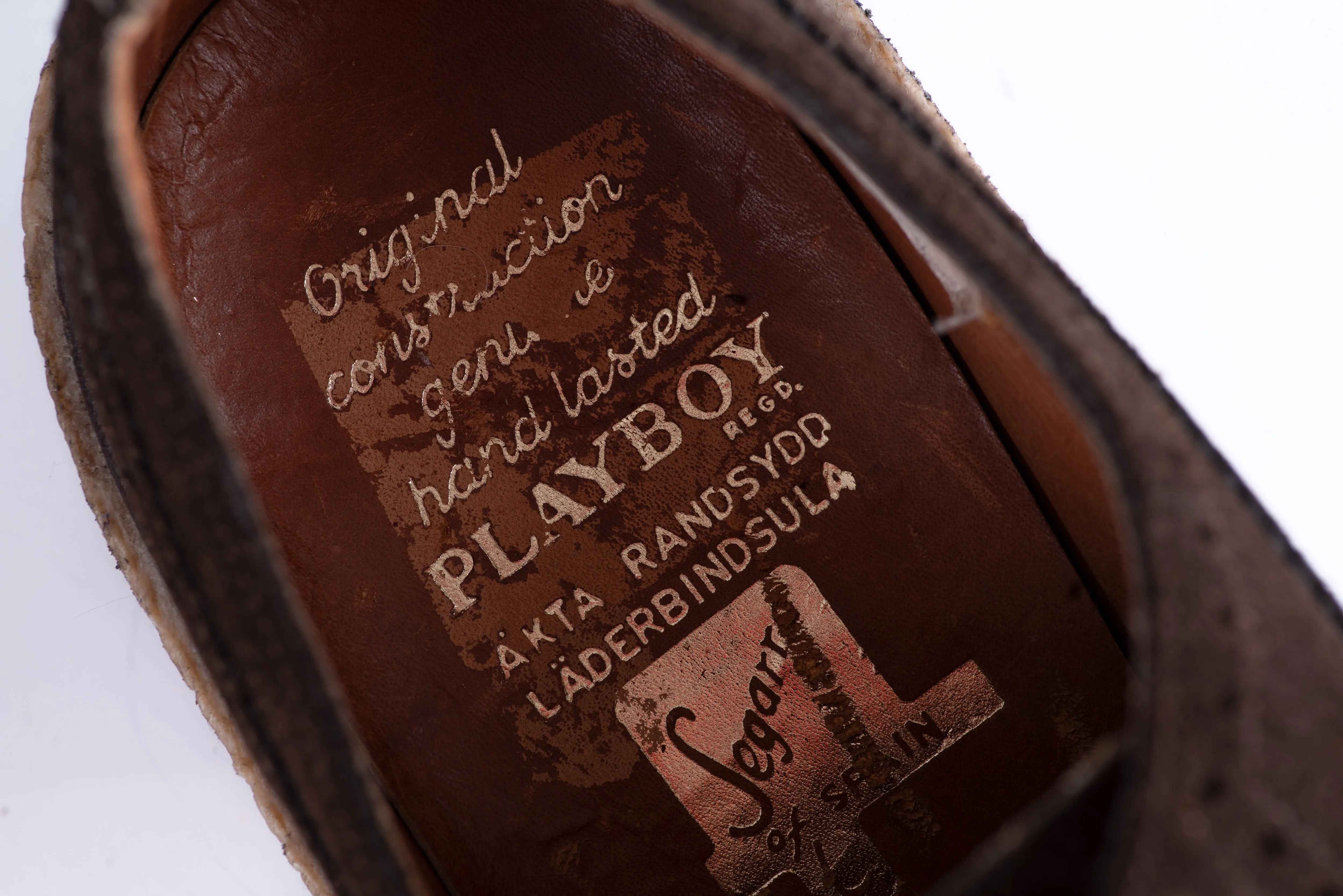 Original PlayBoy Dark Brown Suede Shoes, Size UK 7G