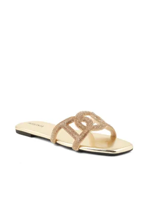 Party Wear Slip On I29261-Golden