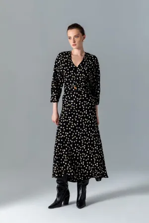 Polka Dot Dress Black