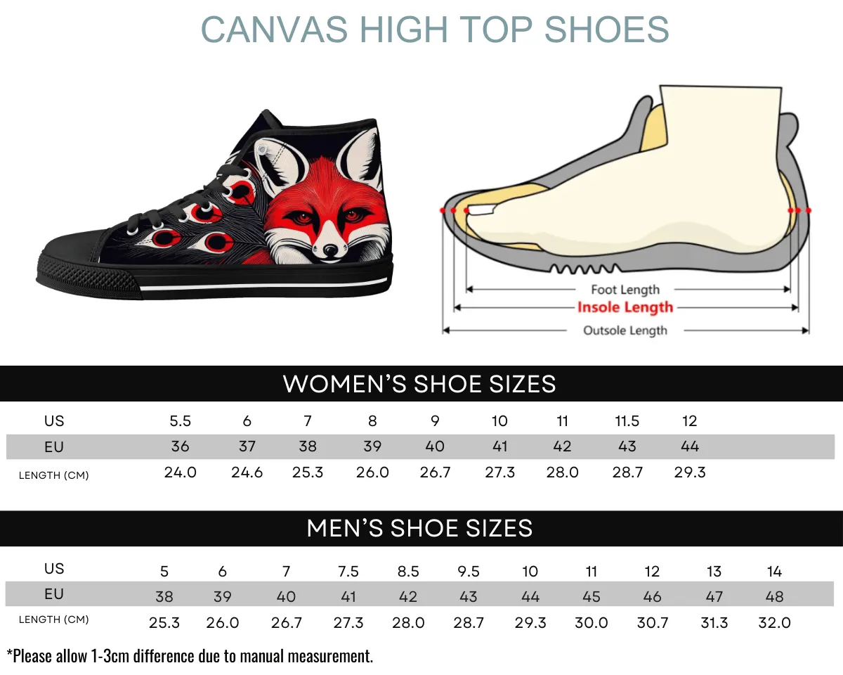 Red Fox Feather High Tops