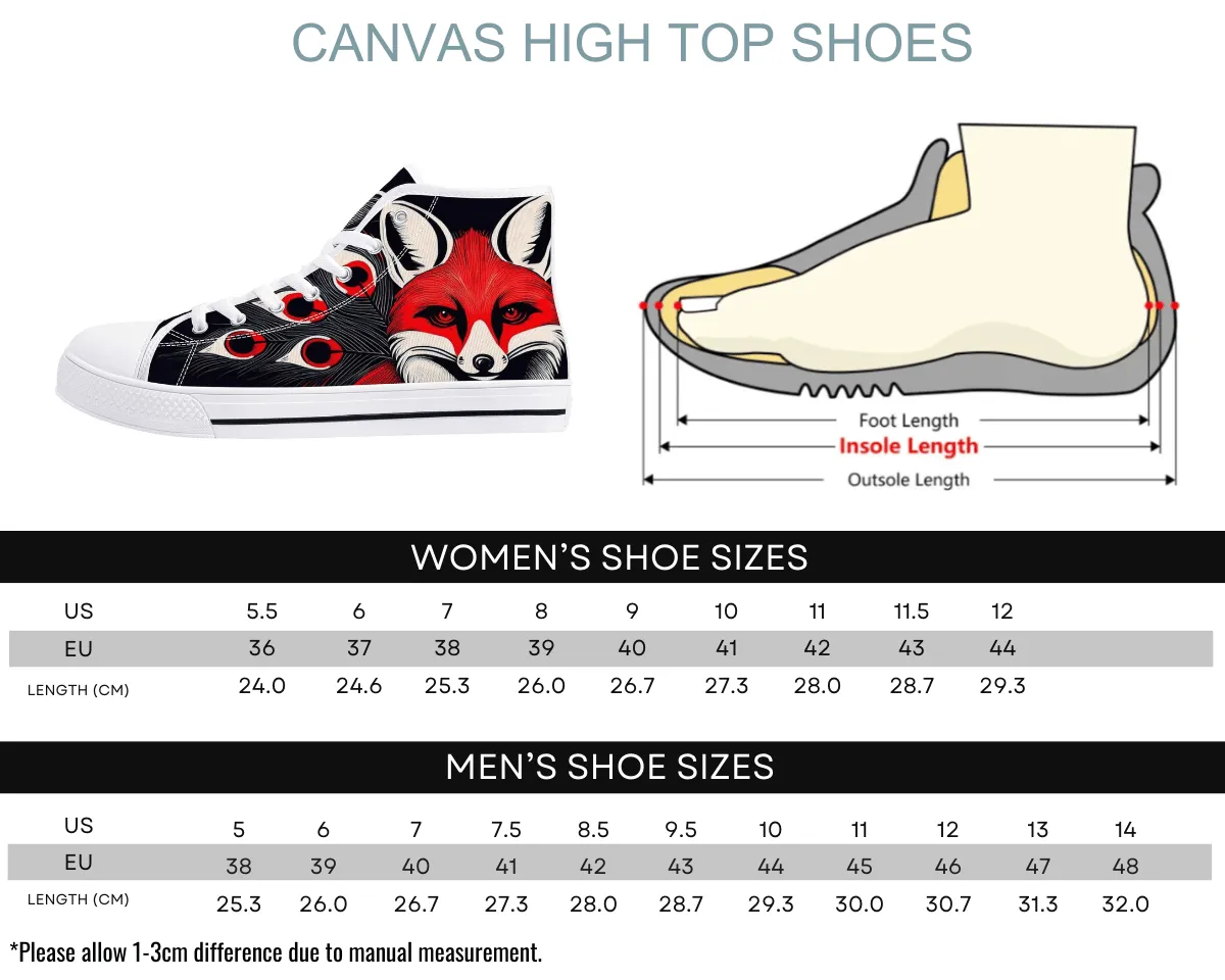 Red Fox Feather High Tops