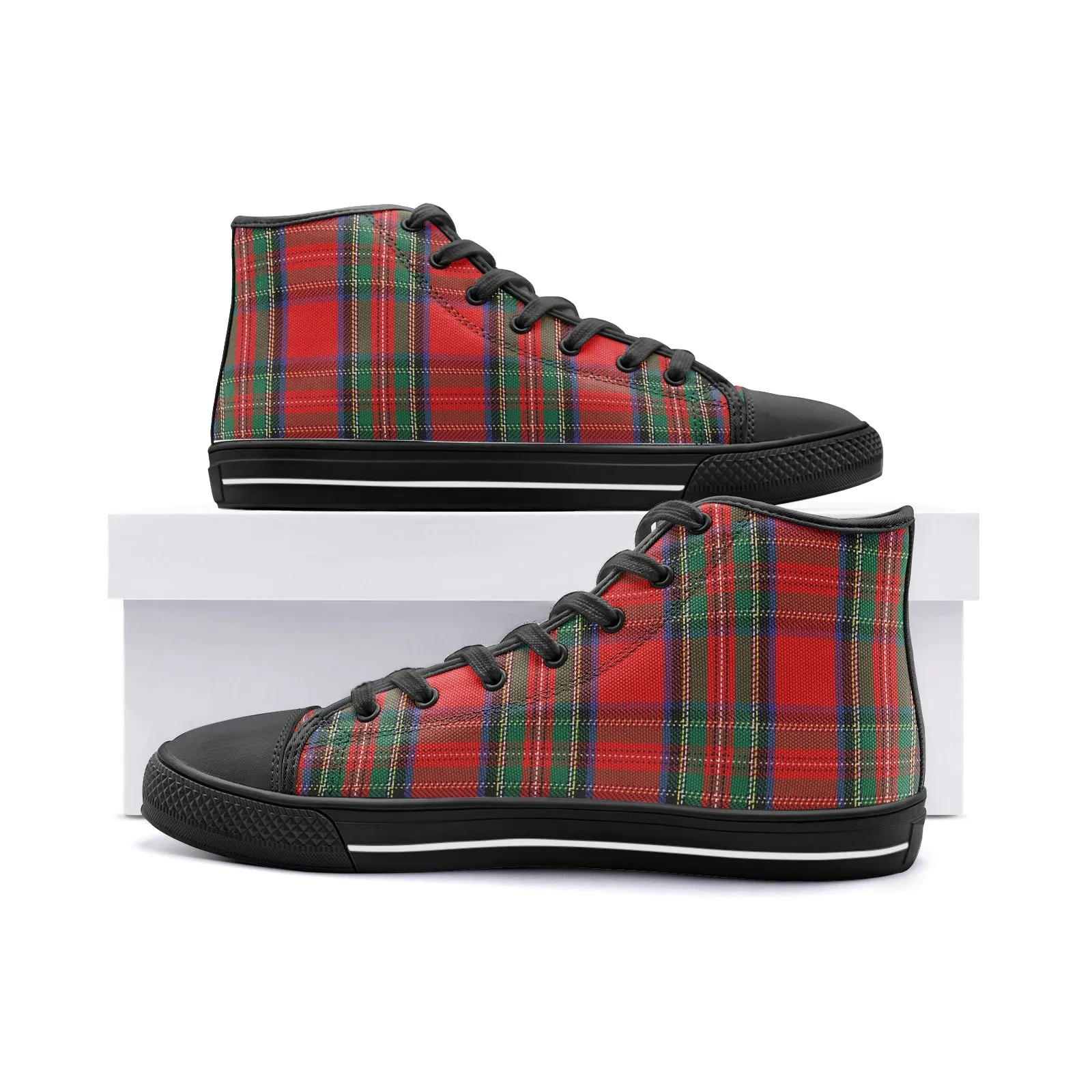 Red/Green Tartan Plaid High Tops